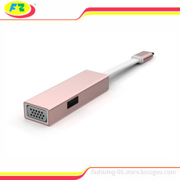 Innovative Product Type-C to VGA and 1 port USB3.0 Hub Converter